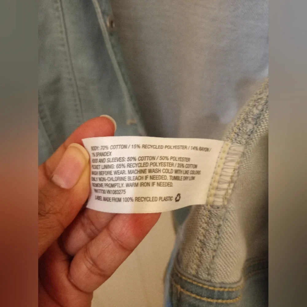 Cat And Jack Girls Denim And Leopard Print Light Jacket - Picture 12 of 12